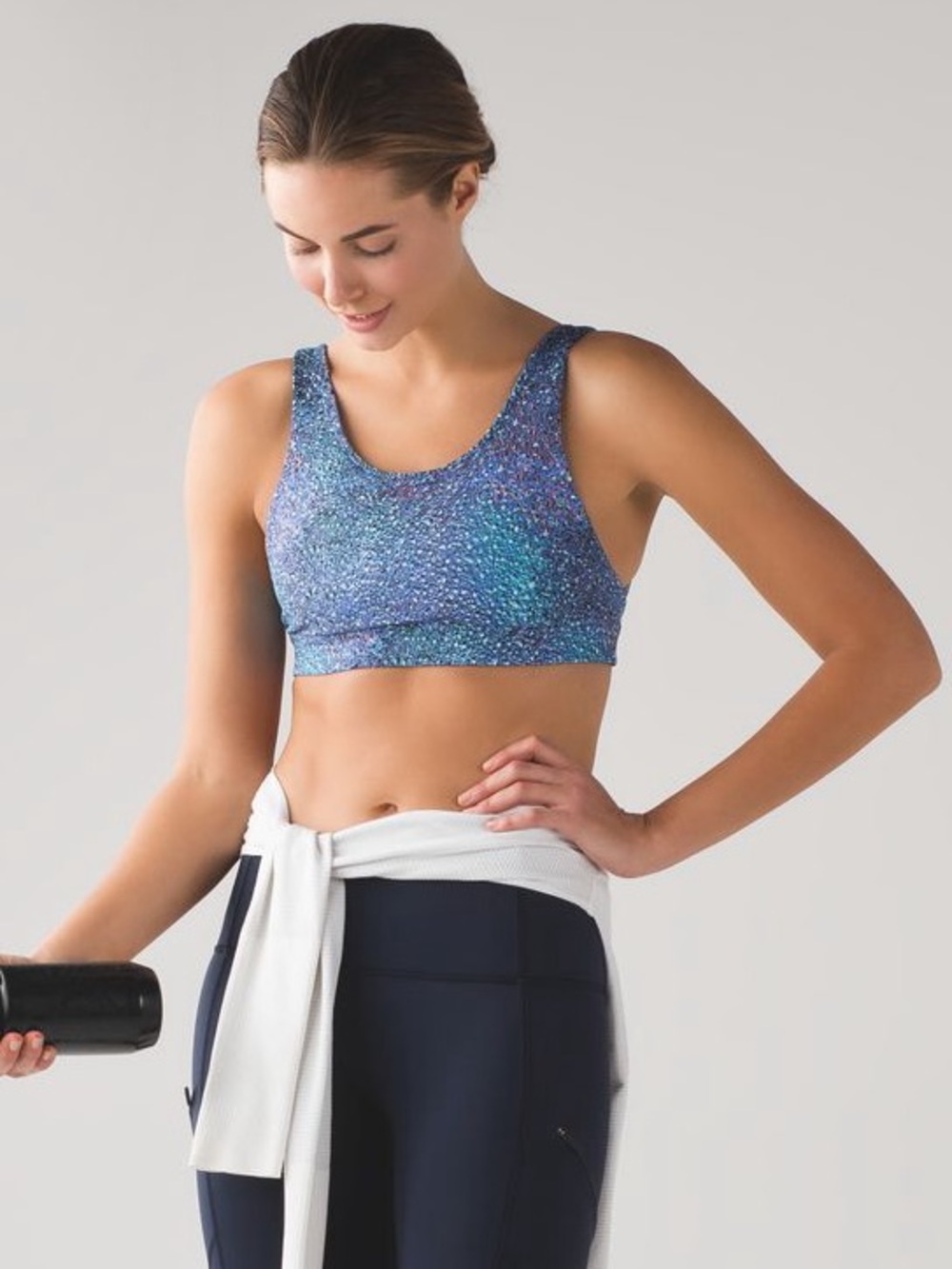 EUC lululemon cadence crusher mermaid strive Multi / Black Sports bra